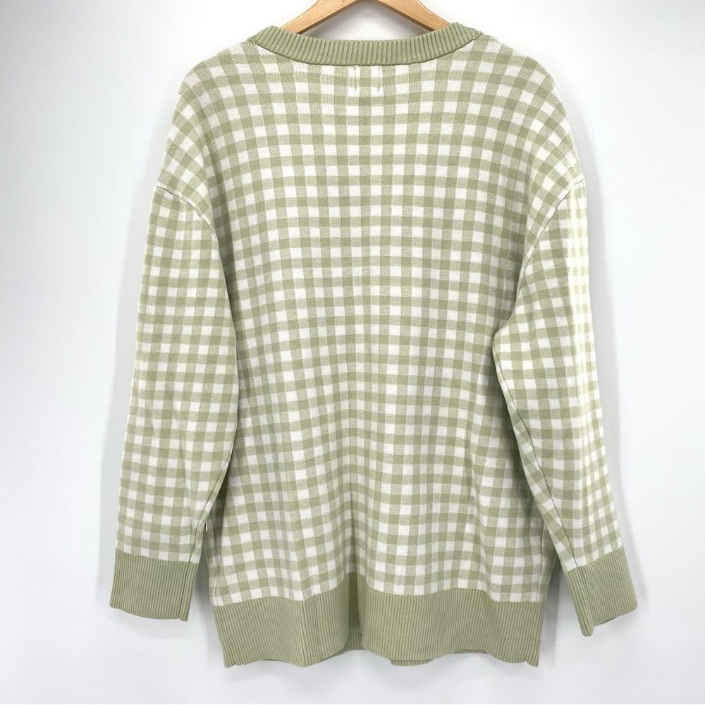 Joie Gingham Boyfriend Oversized Cardigan Sweater New Country House Chic - Picture 12 of 14